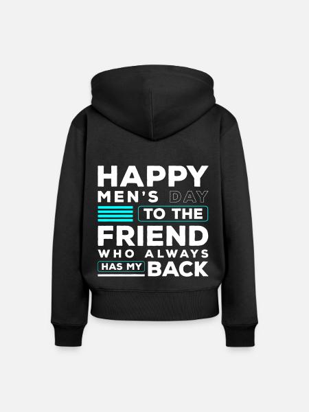 Mann Feier Bart Partner - Frauen Premium Bio Zip Hoodie - Schwarz