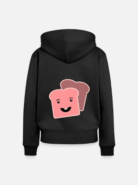 Pink Toasts Geschenk - Frauen Premium Bio Zip Hoodie - Schwarz
