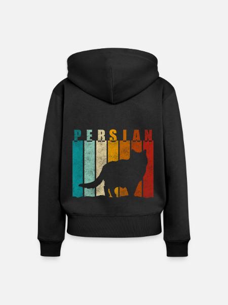 Perser Katzenfan - Frauen Premium Bio Zip Hoodie - Schwarz