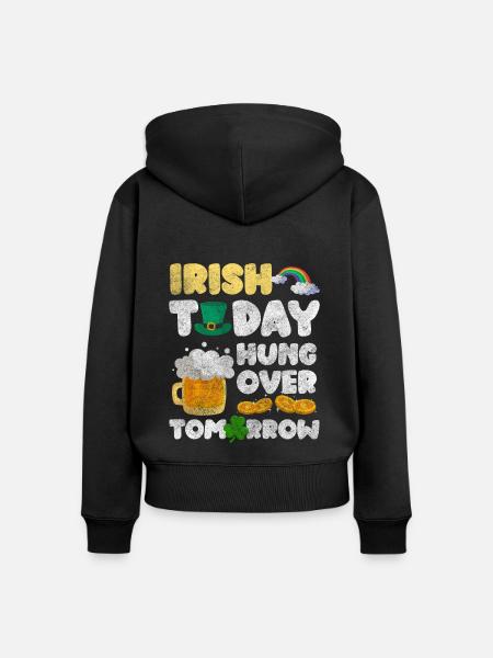 Irland Bier Tourismus - Frauen Premium Bio Zip Hoodie - Schwarz