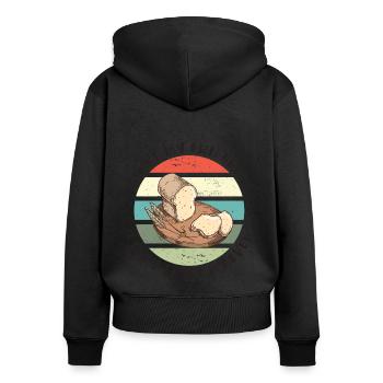 I Bake My Own Bread – I Only Trust My Oven - Women's Premium Organic Zip Hoodie - black - Back - Julia (174cm)