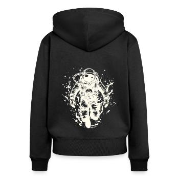 Diving Scuba Cave Diving Certification - Women's Premium Organic Zip Hoodie - black - Back - Julia (174cm)