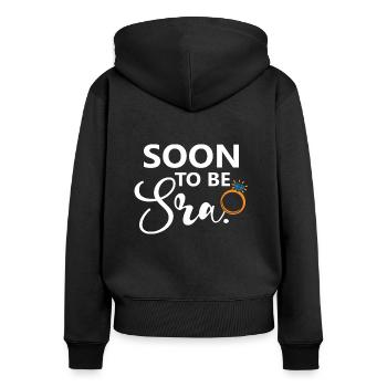 Soon To Be Sra. Engagement Bridal Shower Wedding - Women's Premium Organic Zip Hoodie - black - Back - Julia (174cm)