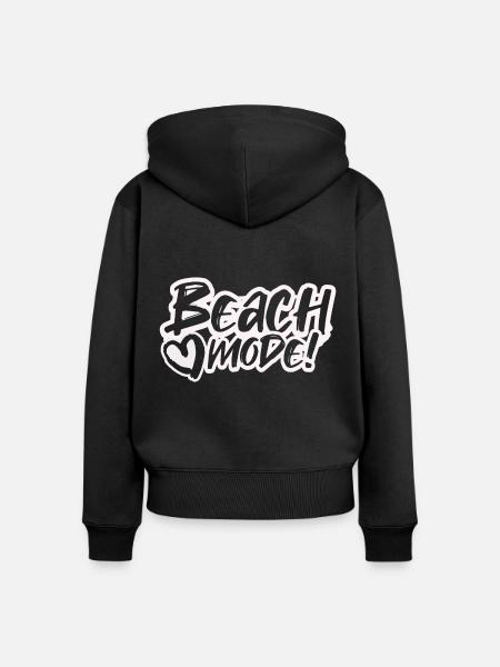 Strandmodus - Frauen Premium Bio Zip Hoodie - Schwarz