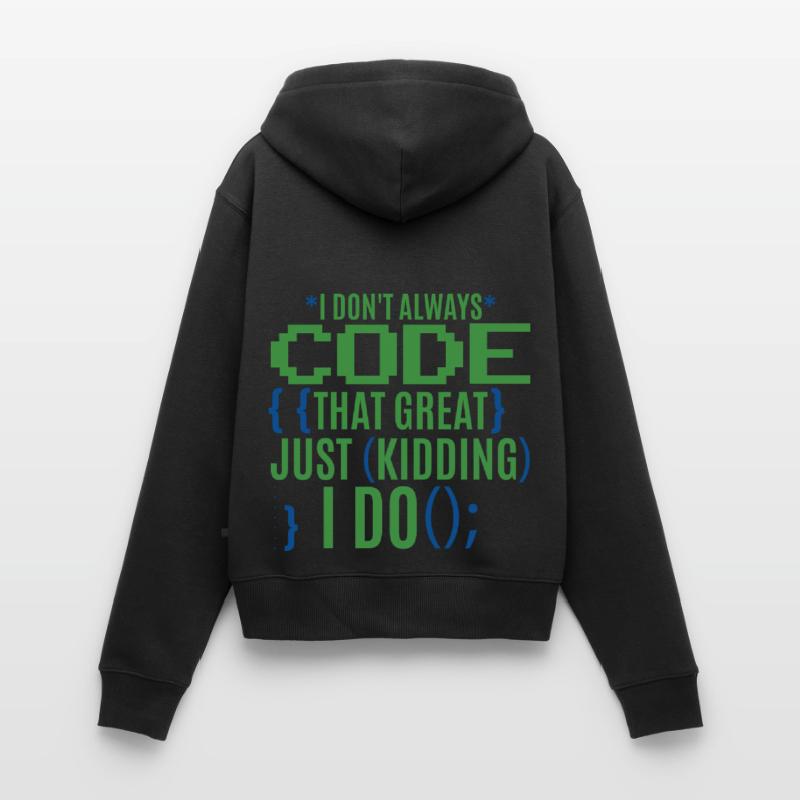 Funny Coder Programmer IT Women's Premium Organic Zip Hoodie