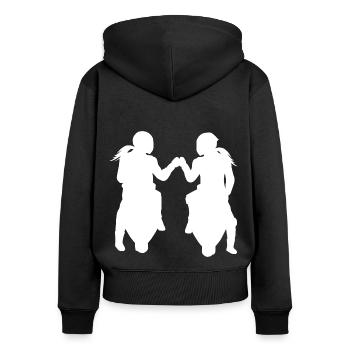Girlfriends Biker Buddys Girls Motorcyclist - Women's Premium Organic Zip Hoodie - black - Back - Julia (174cm)