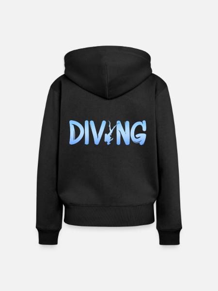 diving - Frauen Premium Bio Zip Hoodie - Schwarz