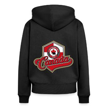 Canada - Sweat à capuche zippé Premium bio Femme - noir - Dos - Julia (174cm)