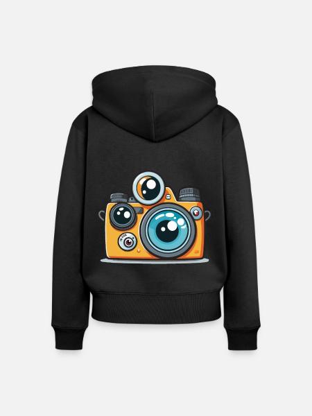 Der Entdecker - Frauen Premium Bio Zip Hoodie - Schwarz