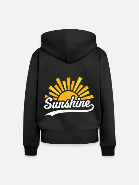 Sonnenschein - Frauen Premium Bio Zip Hoodie - Schwarz