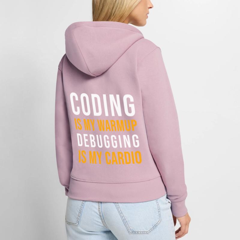 Programmierer Entwickler Programmierer Programmieren IT Computer Frauen Premium Bio Zip Hoodie