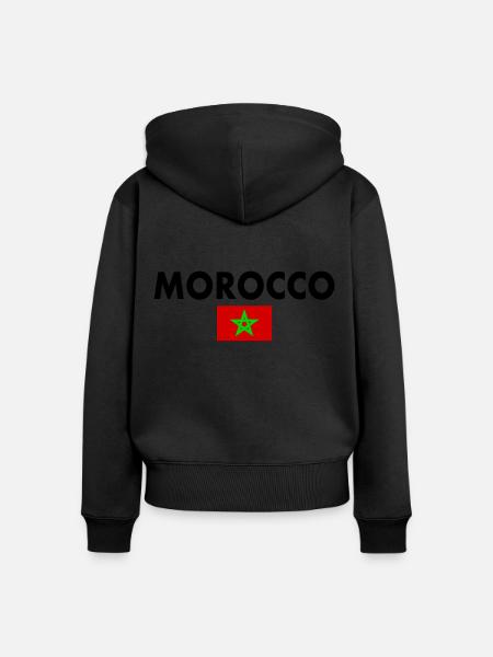 Marokko - Frauen Premium Bio Zip Hoodie - Schwarz