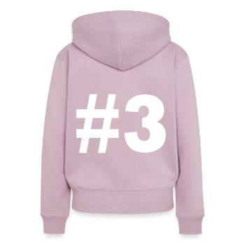 #3 - Women's Premium Organic Zip Hoodie - dusky pink - Back - Julia (174cm)
