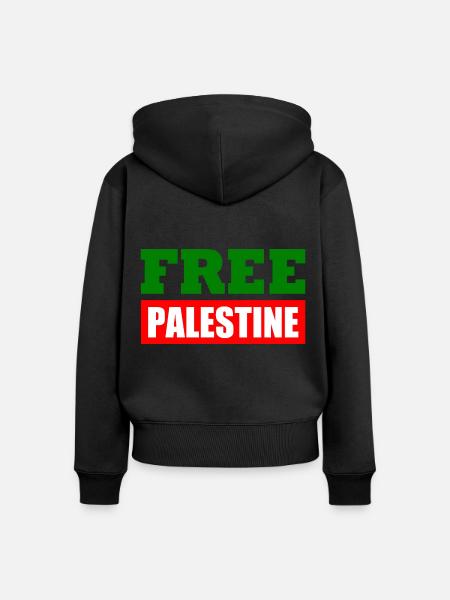 Free palestine - Frauen Premium Bio Zip Hoodie - Schwarz