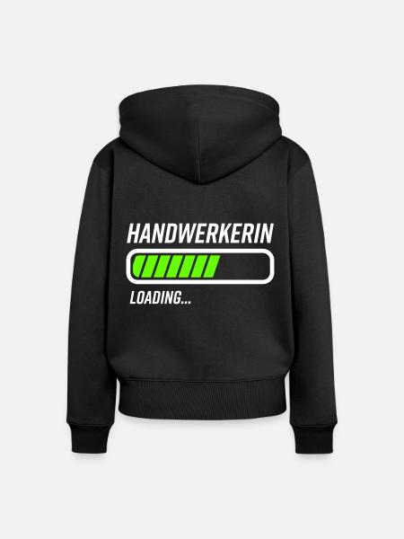 Handwerkerin - Frauen Premium Bio Zip Hoodie - Schwarz