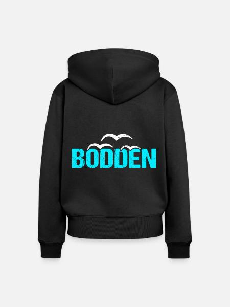 Bodden Ostsee Boddenlandschaft - Frauen Premium Bio Zip Hoodie - Schwarz