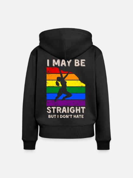 Klettern bei LGBT-Rechten - Frauen Premium Bio Zip Hoodie - Schwarz