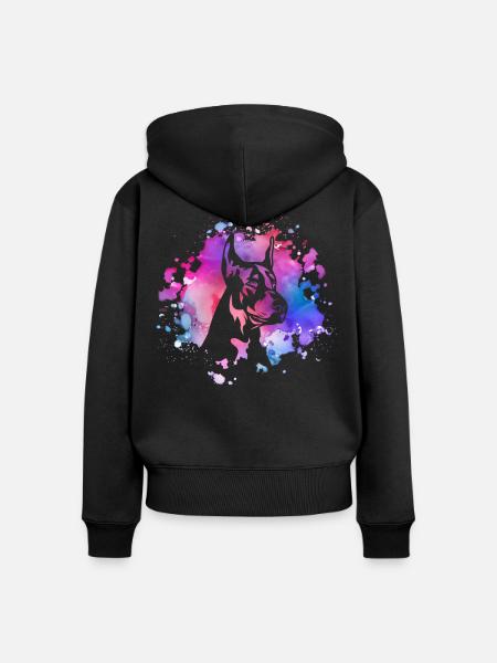 Dobermann-Hundeliebhaber - Frauen Premium Bio Zip Hoodie - Schwarz