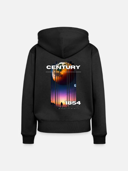Jahrhundert 1854 - Frauen Premium Bio Zip Hoodie - Schwarz