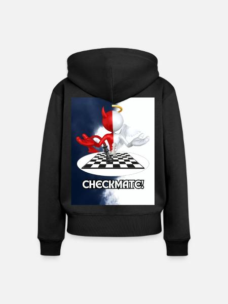 Checkmate - Frauen Premium Bio Zip Hoodie - Schwarz