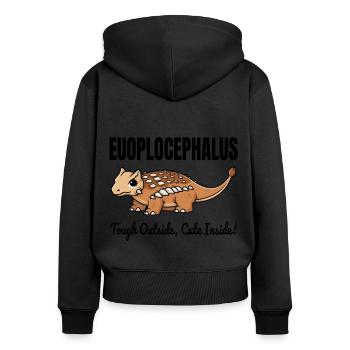Euoplocephalus Dinosaurier Dino Paläontologe Fossil - Frauen Premium Bio Zip Hoodie - Schwarz - Hinten - Julia (174cm)