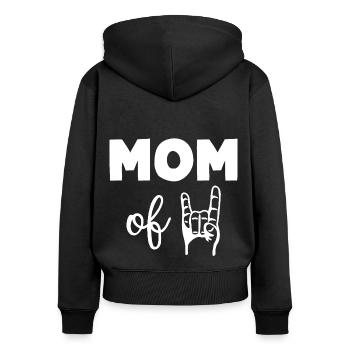 Mom of Two 2 Kids Mom - Women's Premium Organic Zip Hoodie - black - Back - Julia (174cm)