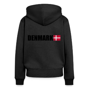 Denmark - Women's Premium Organic Zip Hoodie - black - Back - Julia (174cm)