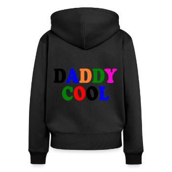 Daddy cool - Women's Premium Organic Zip Hoodie - black - Back - Julia (174cm)