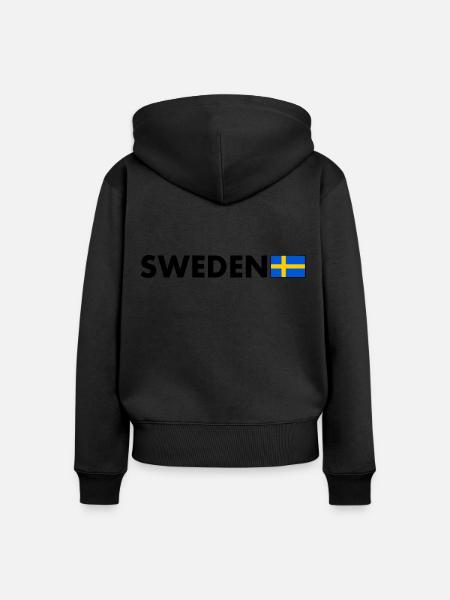 Schweden - Frauen Premium Bio Zip Hoodie - Schwarz
