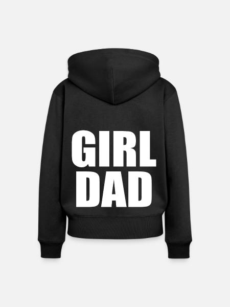 Girl dad - Frauen Premium Bio Zip Hoodie - Schwarz