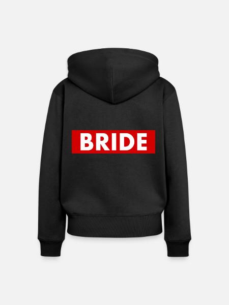 Bride - Frauen Premium Bio Zip Hoodie - Schwarz