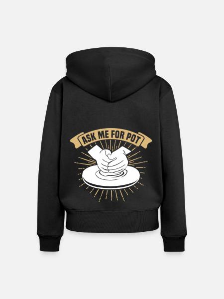 Töpfern Töpfer Töpferei Pottery - Frauen Premium Bio Zip Hoodie - Schwarz