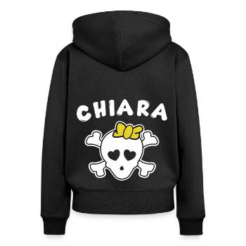 Pirate Chiara Design for Girls and Women - Women's Premium Organic Zip Hoodie - black - Back - Julia (174cm)
