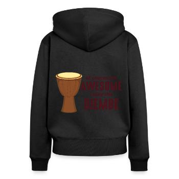 Djembe Player Drummer Music Drum Musician - Women's Premium Organic Zip Hoodie - black - Back - Julia (174cm)