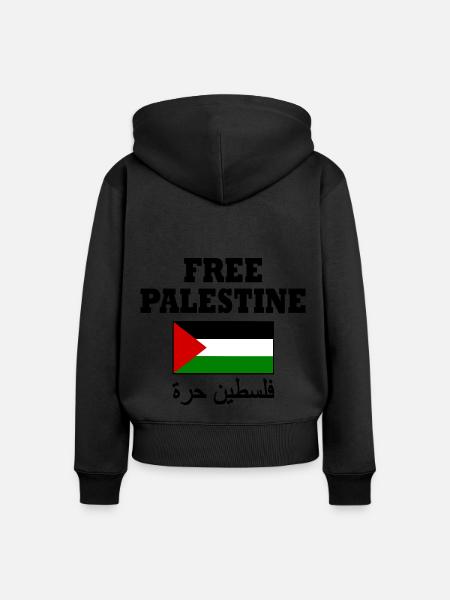 Free palestine - Frauen Premium Bio Zip Hoodie - Schwarz