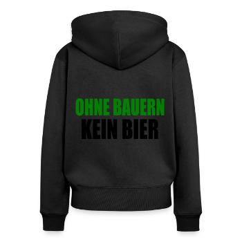 text5040 - Frauen Premium Bio Zip Hoodie - Schwarz - Hinten - Julia (174cm)