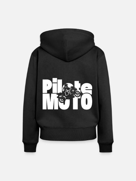 Motorradfahrer - Frauen Premium Bio Zip Hoodie - Schwarz