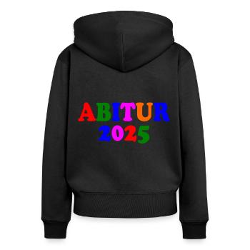 Abitur 2025 - Women's Premium Organic Zip Hoodie - black - Back - Julia (174cm)