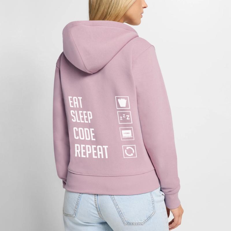 Programmeur Programmation Ordinateur Développeur Pc Sweat à capuche zippé Premium bio Femme