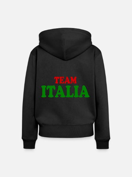Team italia - Frauen Premium Bio Zip Hoodie - Schwarz