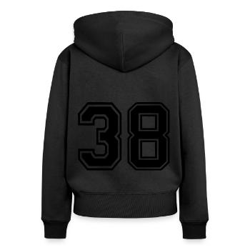 38 - Women's Premium Organic Zip Hoodie - black - Back - Julia (174cm)