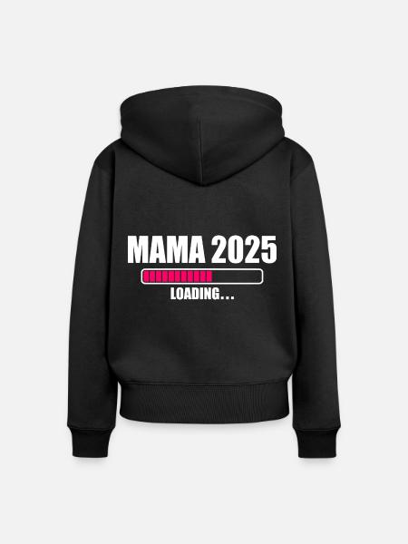 Mama 2025 - Frauen Premium Bio Zip Hoodie - Schwarz
