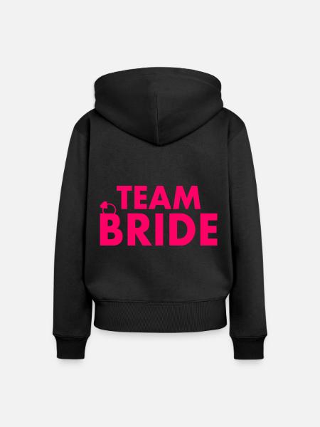 Team bride - Frauen Premium Bio Zip Hoodie - Schwarz