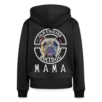 Bulldog Bulldog Bulldogs Maman - Sweat à capuche zippé Premium bio Femme - noir - Dos - Julia (174cm)