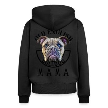 Bulldog Bulldog Bulldogs Maman - Sweat à capuche zippé Premium bio Femme - noir - Dos - Julia (174cm)