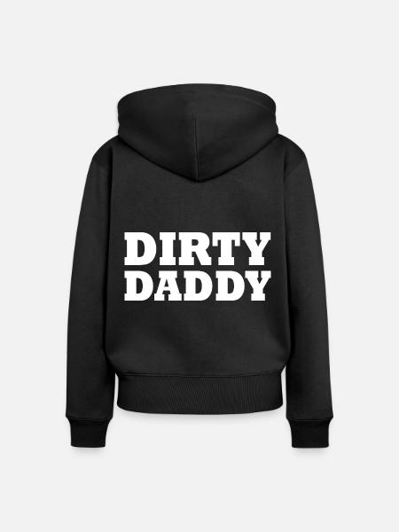 Dirty daddy - Frauen Premium Bio Zip Hoodie - Schwarz