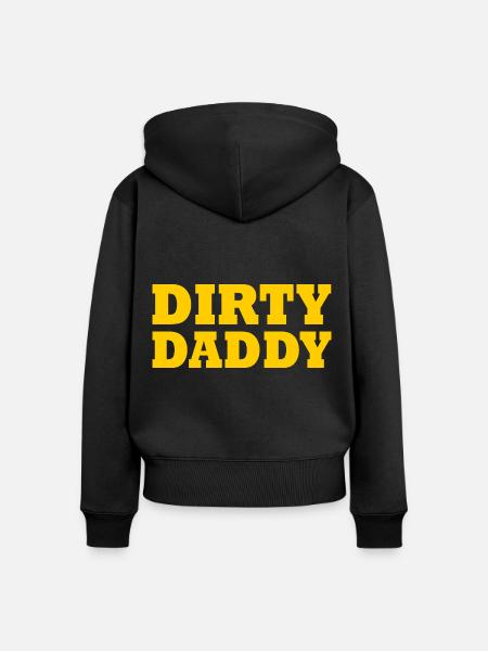 Dirty daddy - Frauen Premium Bio Zip Hoodie - Schwarz