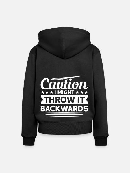 Diskuswurf Diskuswerfer Leichtathletik Diskus - Frauen Premium Bio Zip Hoodie - Schwarz
