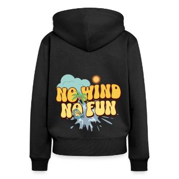 Kitesurf Kitesurfer Kiteboard - Sweat à capuche zippé Premium bio Femme - noir - Dos - Julia (174cm)