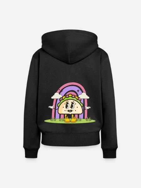 Taco - Frauen Premium Bio Zip Hoodie - Schwarz